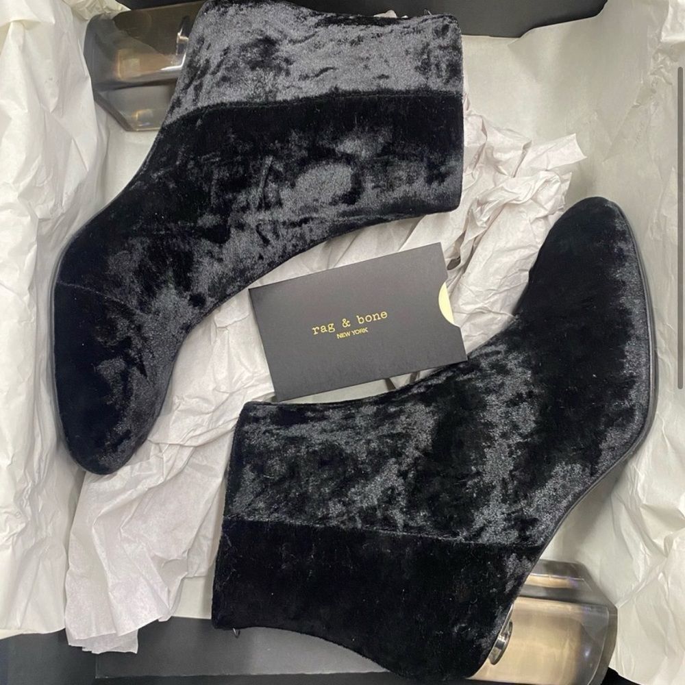 Velvet rag and bone dress boots size ten